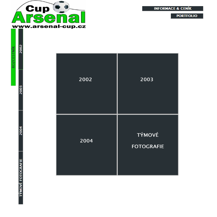 navigace k prohlížení fotografií přímo na akci - Arsenal Cup 2013
